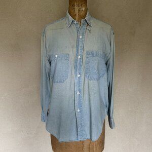 Vintage Ralph Lauren Distressed Chambray Buttondown Shirt